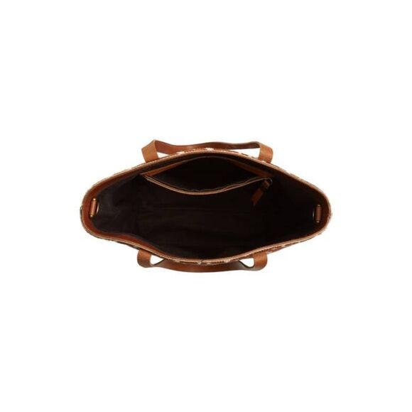 NWT Madewell The Medium Transport Tote Printed Calf Hair Edition in Pecan Multi - Picture 5 of 15